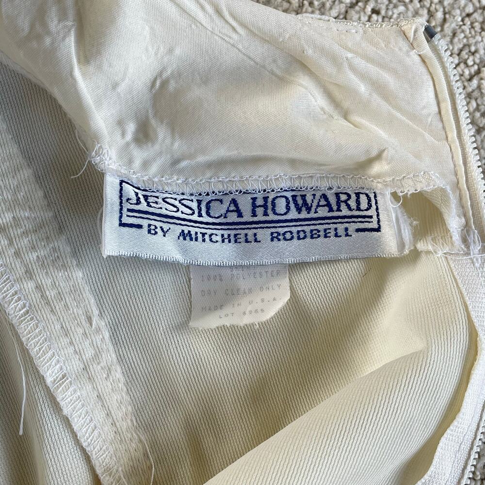 🔥VTG Jessica Howard Lace Embroider Puffed Sleeve Formal Wedding Romantic Dress - Picture 10 of 16